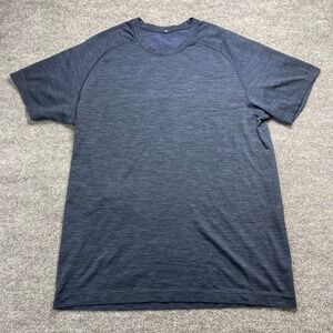 Lululemon Metal Vent Tech Short Sleeve Shirt Mens Blue Heathered Training Tee